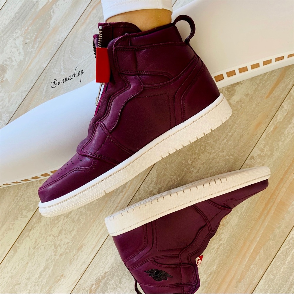 NWT Nike Air Jordan 1 zip premium Bordeaux - Picture 2 of 11